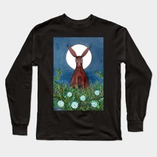 Hare By Full Moon Long Sleeve T-Shirt